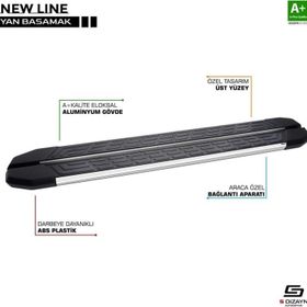 S Dizayn Ford Kuga 3 Newline Krom 183 cm 2020 Üzeri Yan Basamak
