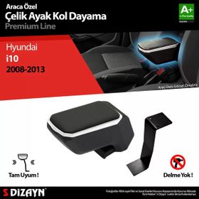 S Dizayn Hyundai İ10 ABS Gri 2008-2013 A+Kalite Çelik Ayaklı Kolçak