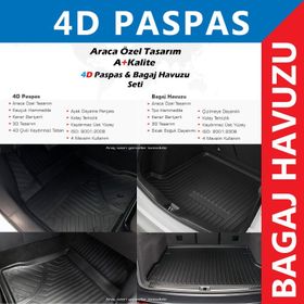 S Dizayn Mercedes E W213 4D Havuzlu Paspas Seti 2016 ve Üzeri Bagaj Havuzu