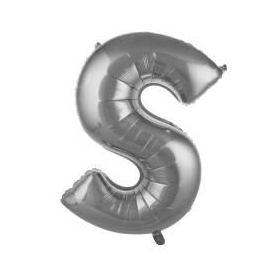 S Harf Gümüş 40 cm Folyo Balon