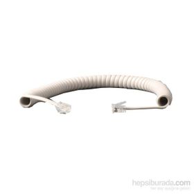 S-Link Gri Telefon Ahize Spiral Kordon Kablosu