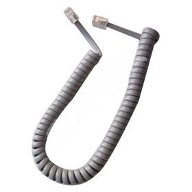 S-Link Gri Telefon Ahize Spiral Kordon Kablosu