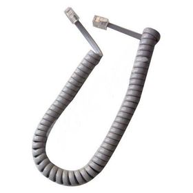 S-Link Gri Telefon Ahize Spiral Kordon Kablosu