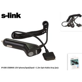 S-Link IP-830 1500MA 12V Araç Sarj Cihazı