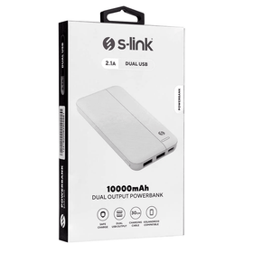 S-Link IP-G10N Beyaz 10000 mah Micro+Type C Girişli Powerbank Taşınabilir Pil Şarj Cihazı