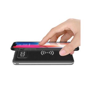 S-Link IP-G10W Siyah 10000 mAh LCD Göstergeli Kablosuz Powerbank