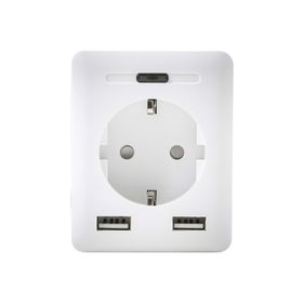 S-Link SL-04 2.4GHZ Tuya Destekli 2XUSB 10A Wifili Akım Korumalı Priz