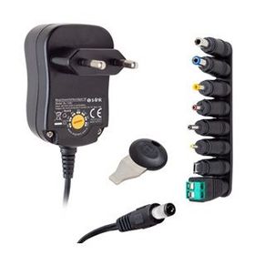 S-Link SL-128C 3 Volt - 12 Volt 8 Uçlu Switch Mode Plastik Kasa Adaptör