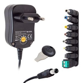 S-Link SL-128C 3 Volt - 12 Volt 8 Uçlu Switch Mode Plastik Kasa Adaptör