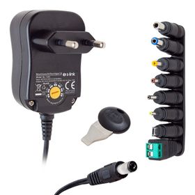 S-Link SL-128C 3 Volt - 12 Volt 8 Uçlu Switch Mode Plastik Kasa Adaptör