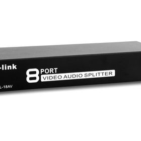 S-Link SL-18AV Siyah 8'li AV Splitter