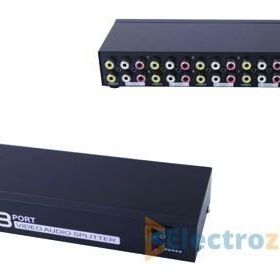 S-Link SL-18AV Siyah 8'li AV Splitter