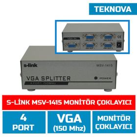 S-Link SL-2504 4 Port 250 Mhz VGA Çoklayıcı