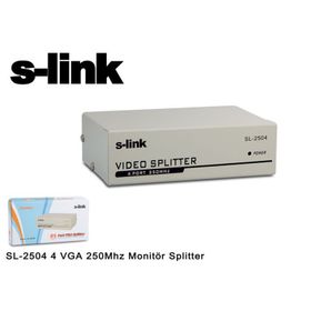 S-Link SL-2504 4 Port 250 Mhz VGA Çoklayıcı