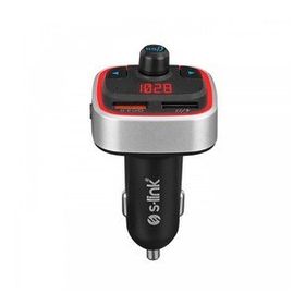 S-Link Sl - Bt401 Rgb Bluetooth V5.0 Led Ekran Tf Kart 64 g Çift Usb QC3.0 + 5v / 2.4a Hızlı Şarjlı Fm Transmitter