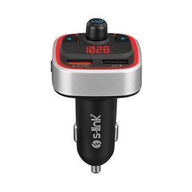 S-Link Sl - Bt401 Rgb Bluetooth V5.0 Led Ekran Tf Kart 64 g Çift Usb QC3.0 + 5v / 2.4a Hızlı Şarjlı Fm Transmitter
