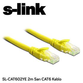S-Link SL-CAT602YE 2 mt Sarı Ağ Kablosu