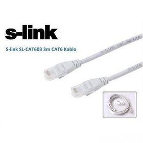 S-Link SL-CAT603 3 m Gri CAT6 UTP Patch Kablo