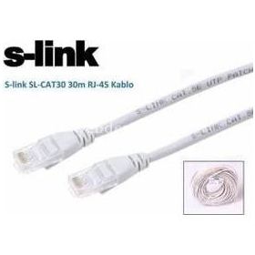 S-Link SL-CAT6030 0.30 mt Gri Ağ Kablosu