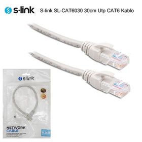 S-Link SL-CAT6030 0.30 mt Gri Ağ Kablosu