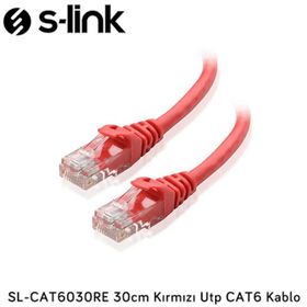 S-LINK SL-CAT6030RE 30cm Kırmızı Utp CAT6 Kablo