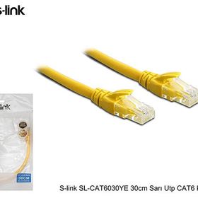 S-link SL-CAT6030YE 30 cm Sarı Utp CAT6 Kablo