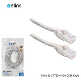S-Link SL-CAT6040 40 mt CAT6 UTP AWG24 Gri Patch Cord Kablo