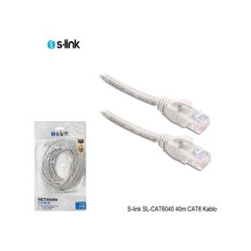 S-Link SL-CAT6040 40 mt CAT6 UTP AWG24 Gri Patch Cord Kablo