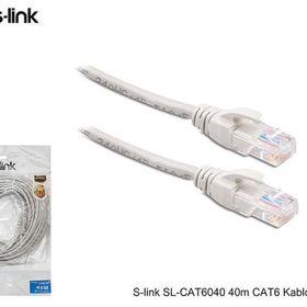 S-Link SL-CAT6040 40 mt CAT6 UTP AWG24 Gri Patch Cord Kablo