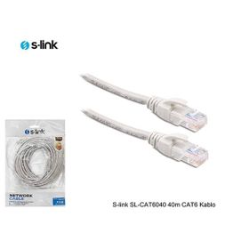 S-Link SL-CAT6040 40 mt CAT6 UTP AWG24 Gri Patch Cord Kablo