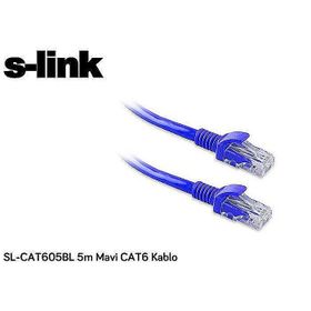 S-link SL-CAT605BL Mavi Ağ Kablosu