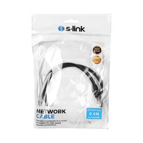 S-Link SL-CAT606BK CAT6 Patch 60 cm Siyah Kablo