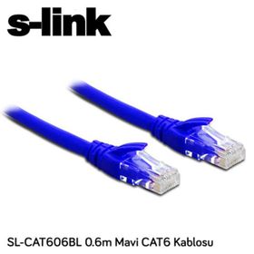 S-Link SL-CAT606BL 0.6m Mavi Ağ Kablosu