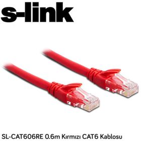 S-Link SL-CAT606RE 0.60 mt UTP CAT6 AWG24 Kırmızı Cord Patch Kablo
