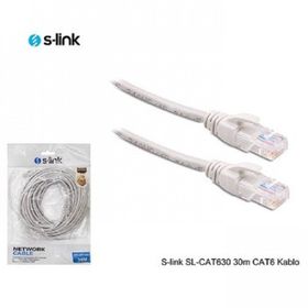 S-Link SL-CAT630 30 mt Gri Utp Patch Kablo