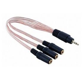 S-Link SL-DC53 DC3.5 M To DC3.5 F 3'lü Ses Çoklayıcı Kablo