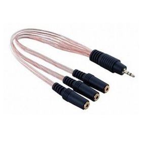 S-Link SL-DC53 DC3.5 M To DC3.5 F 3'lü Ses Çoklayıcı Kablo