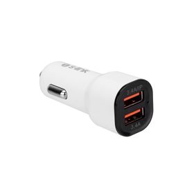 S-Link SL-EC30T Type-C Kablolu 3.4A 2 USB Beyaz Araç Şarj Cihazı