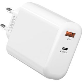 S-Link SL-EC69 GAN PD 65 W QC 18 W Type USB-C +USB A Beyaz Şarj Adaptör