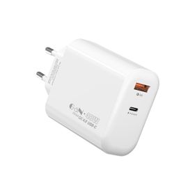 S-Link SL-EC69 GAN PD 65 W QC 18 W Type USB-C +USB A Beyaz Şarj Adaptör