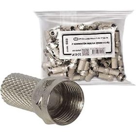 S-Link SL-F186 RG6 18x8 mm 50 Adet Beyaz Renk Erkek Konnektör