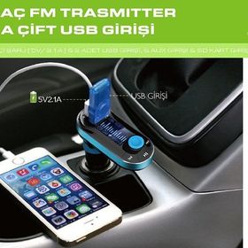 S-link SL-FM66 SD/Usb Destekli + 2.1A Usb Şarj Portlu Fm Transmitter