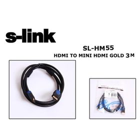 S-Link SL-HM55 Gold 3 mt Mini HDMI-M To HDMI-M Kablo