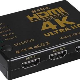 S-Link SL-HSW75 HDMI 5in1 Otomatik 5'li Metal Switch