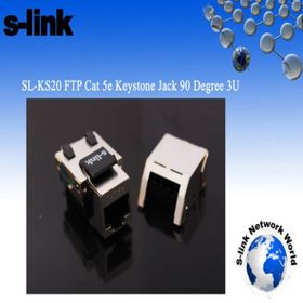S-Link SL-KS20 FTP CAT5E 3U 90 Derece Keystone Jack