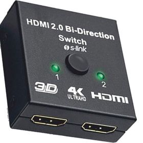 S-Link SL-LU613 2 Port HDMI Çift Yönlü Switch ve Splitter
