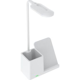 S-Link SL-M9054 Beyaz TypeC 10W Kablosuz Şarj Cihazı Kalemlikli Masa Lambası