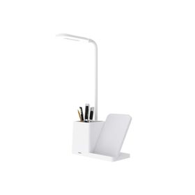 S-Link SL-M9054 Beyaz TypeC 10W Kablosuz Şarj Cihazı Kalemlikli Masa Lambası