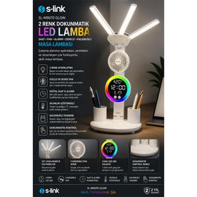 S-Link Sl-M9070 Çok Fonksiyonlu Masa Lambası