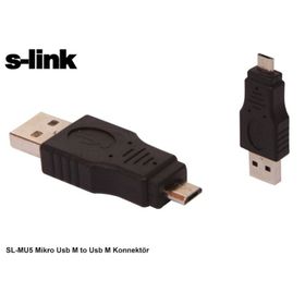 S-Link SL-MU5 Mikro Usb M to Usb M Konnektör